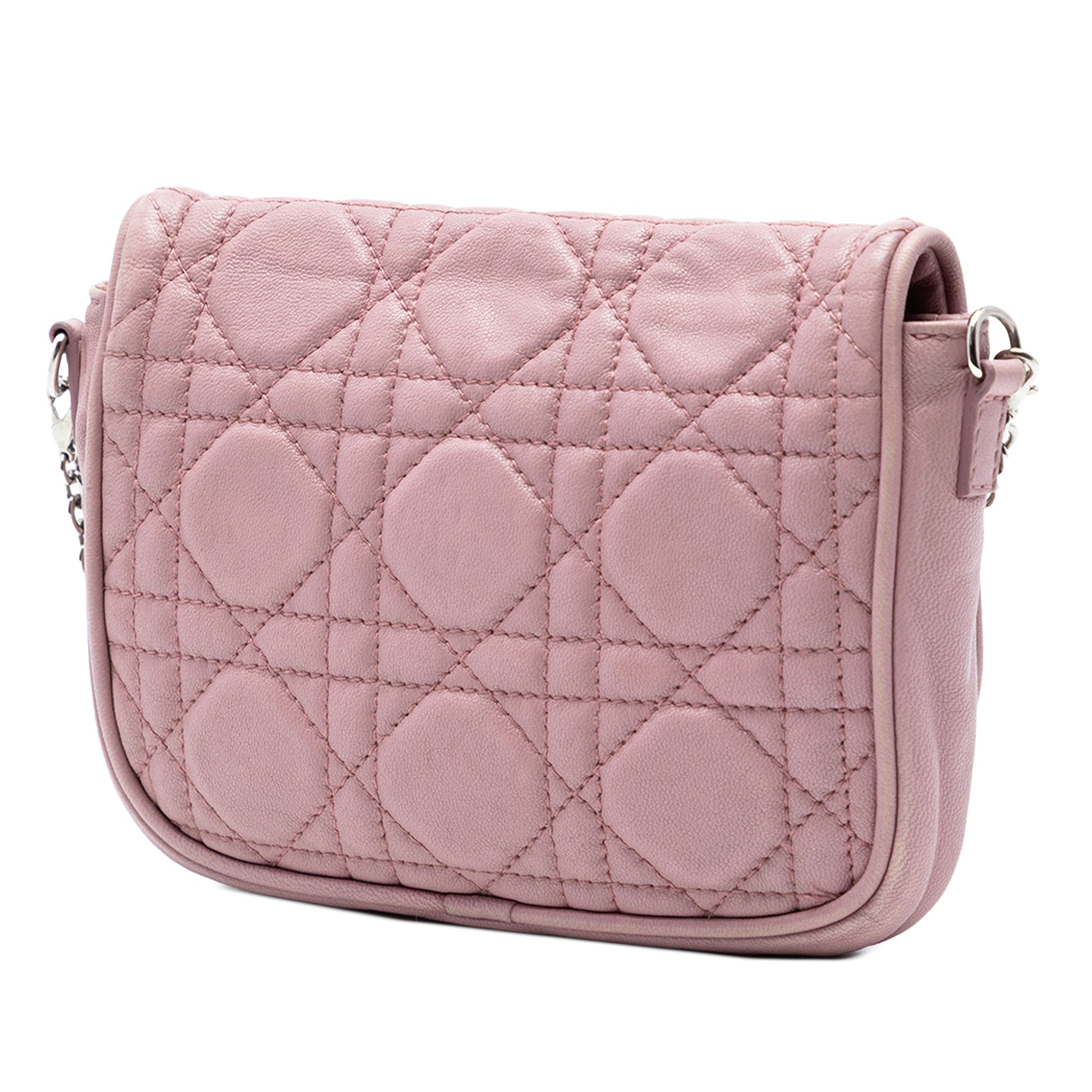 Dior Mini Lambskin Cannage Lady Dior Chain Crossbody