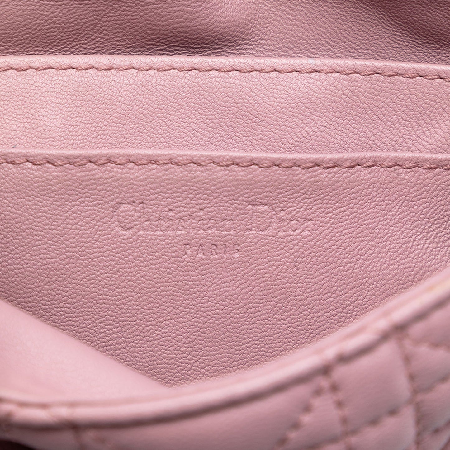 Dior Mini Lambskin Cannage Lady Dior Chain Crossbody