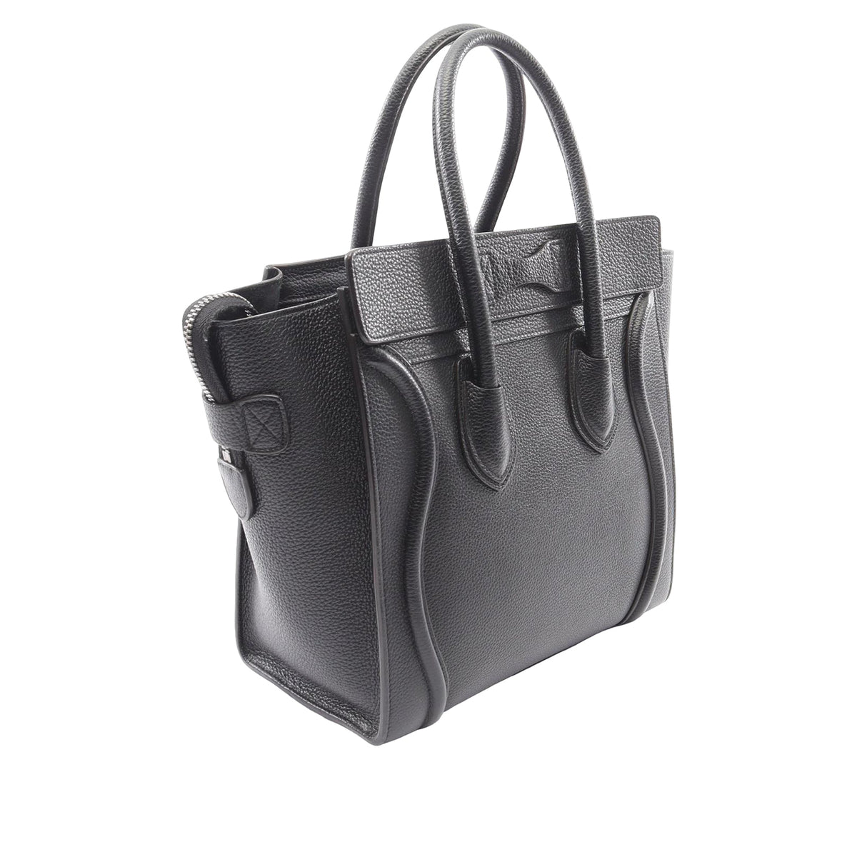 Celine Micro Smooth Calfskin Double Stitching Luggage Tote