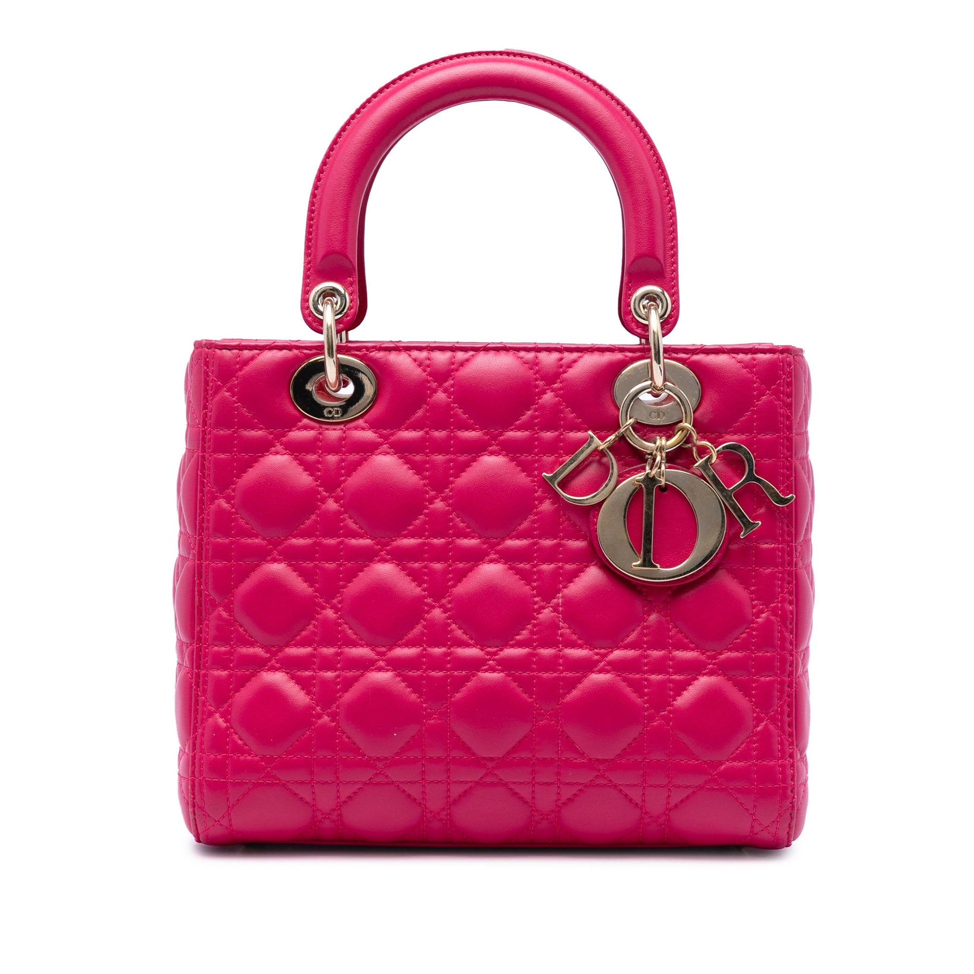 Dior Medium Lambskin Cannage Lady Dior