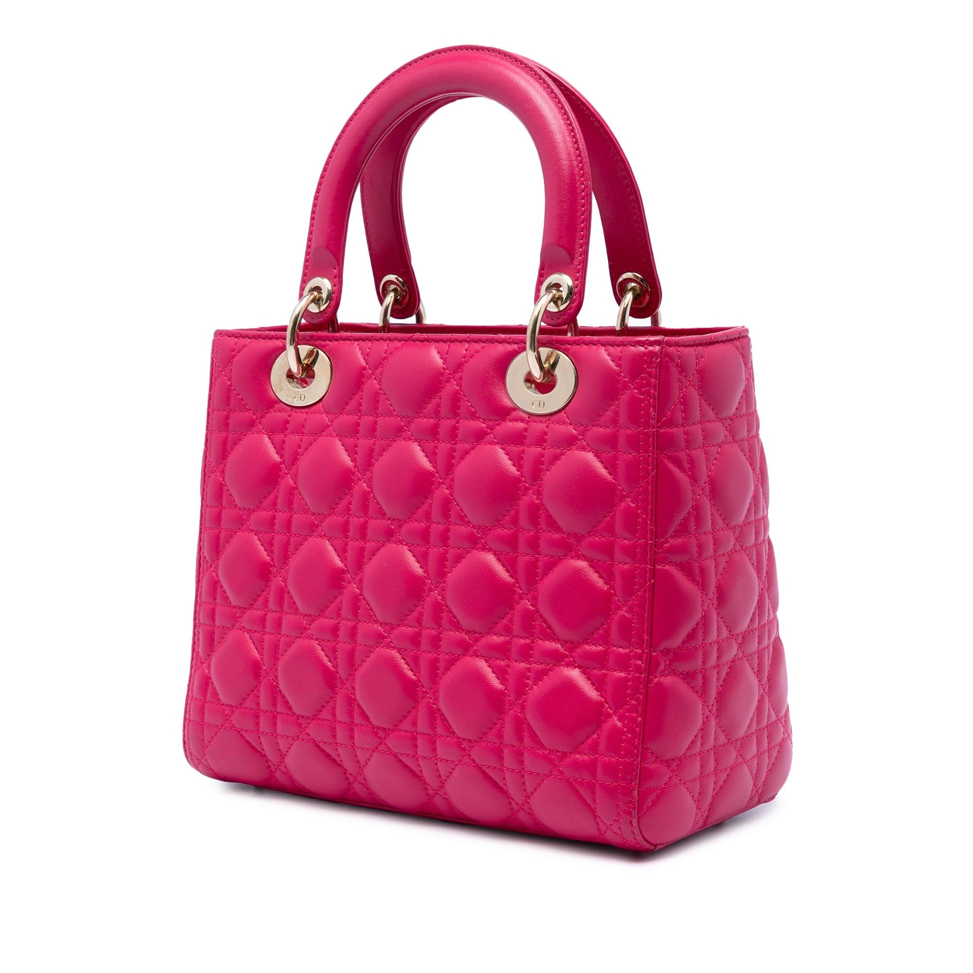 Dior Medium Lambskin Cannage Lady Dior