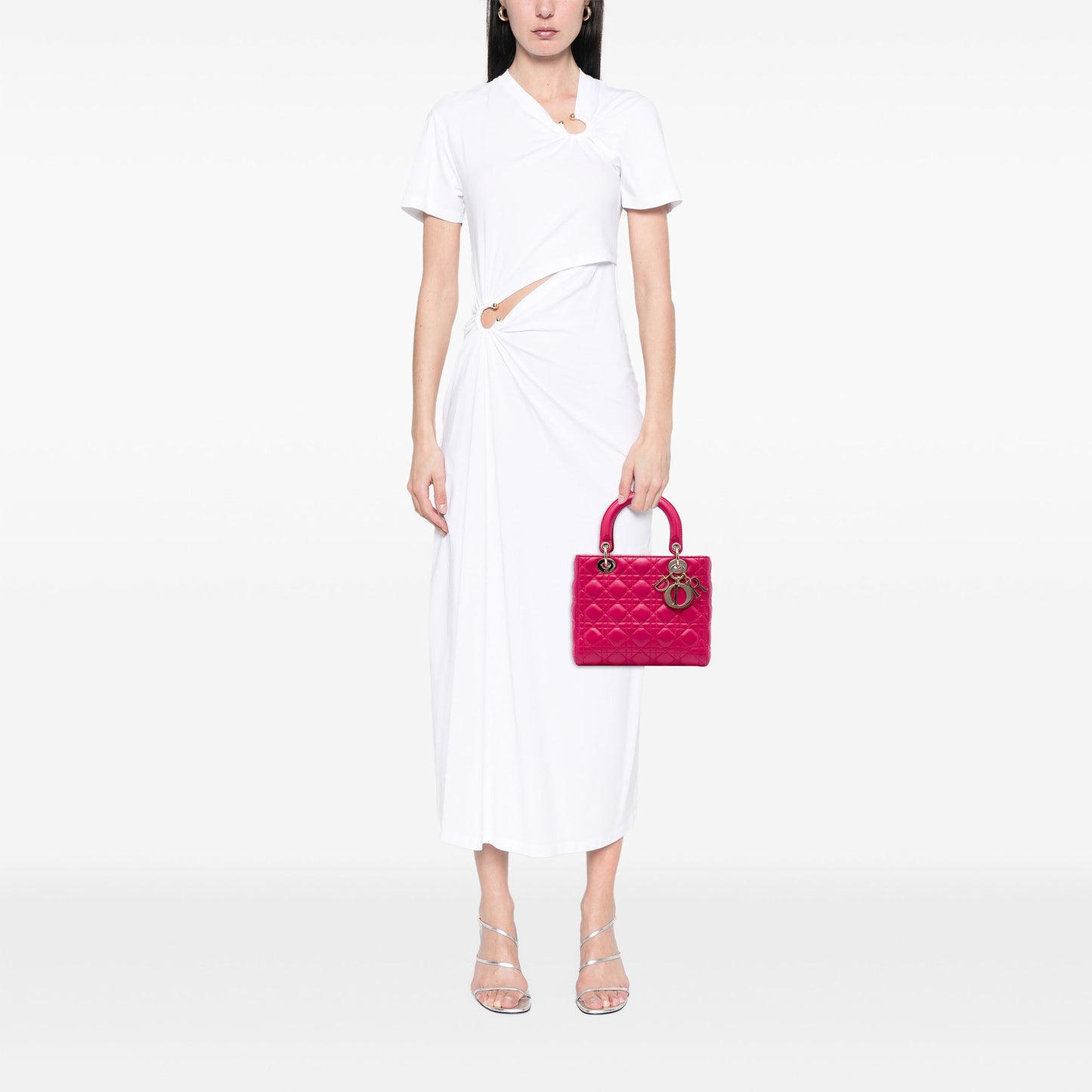Dior Medium Lambskin Cannage Lady Dior