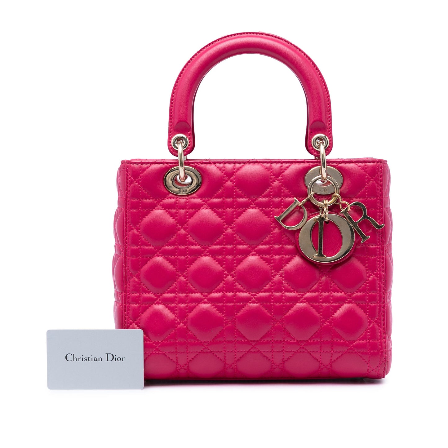 Dior Medium Lambskin Cannage Lady Dior