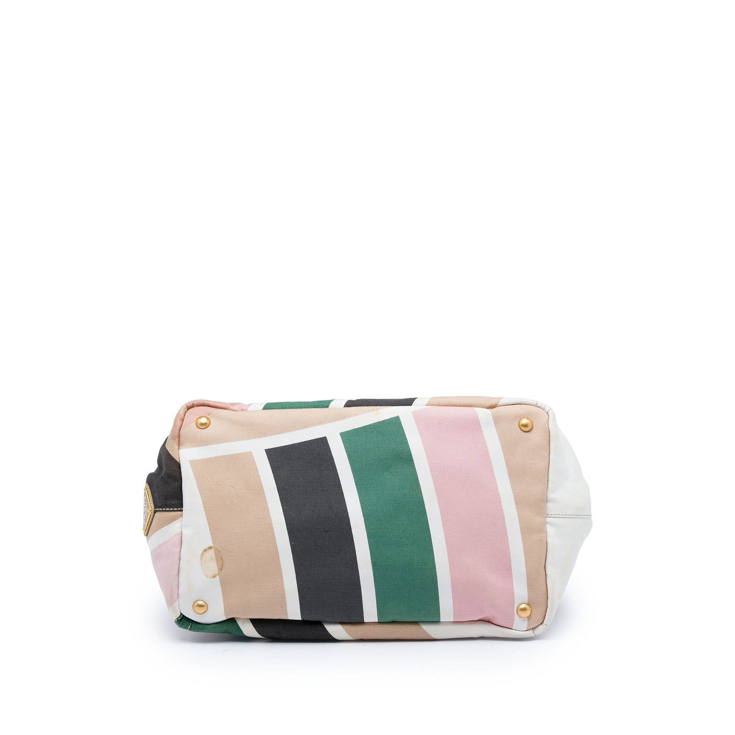 Prada Multicolor Printed Canvas Canapa Satchel