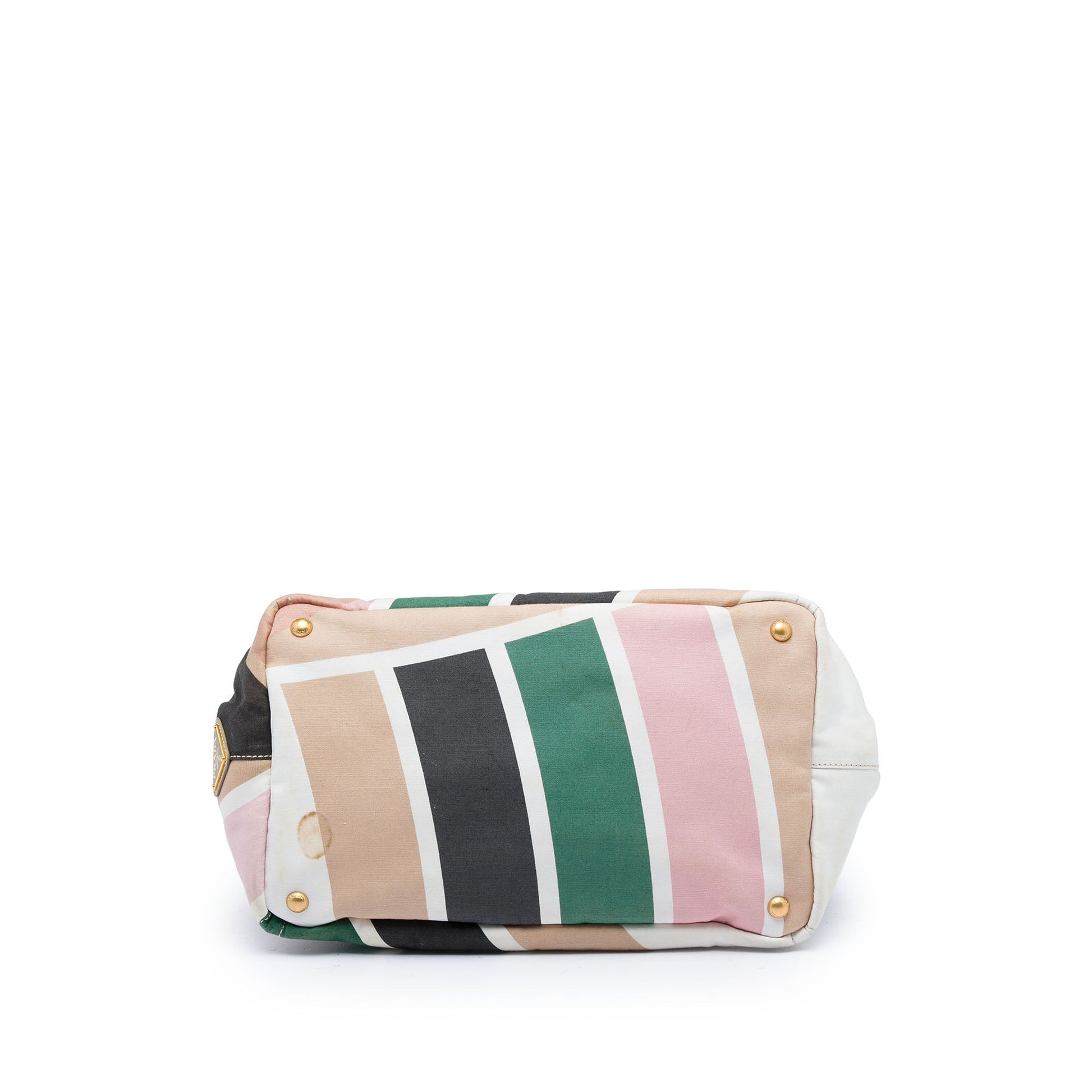 Prada Multicolor Printed Canvas Canapa Satchel