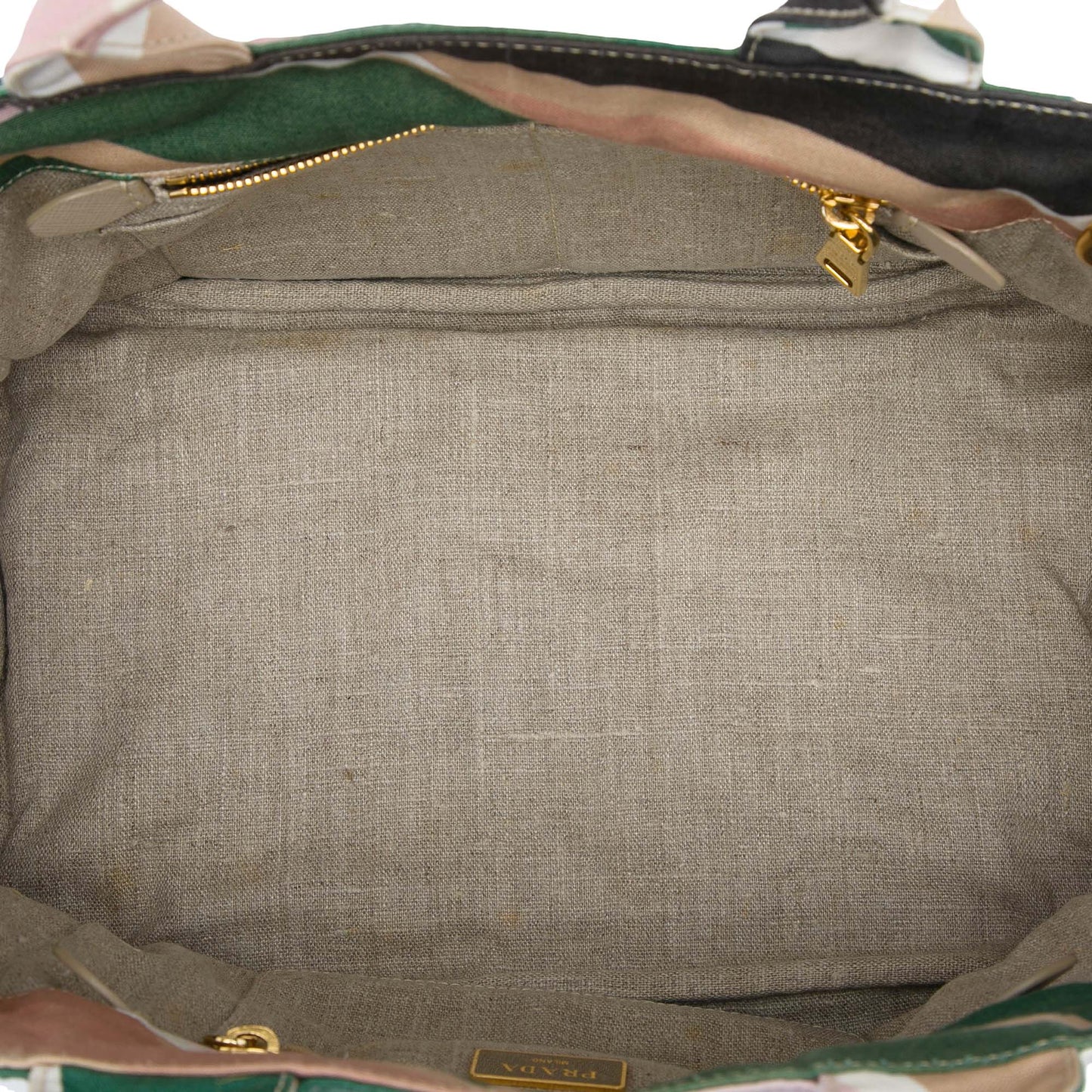 Prada Multicolor Printed Canvas Canapa Satchel