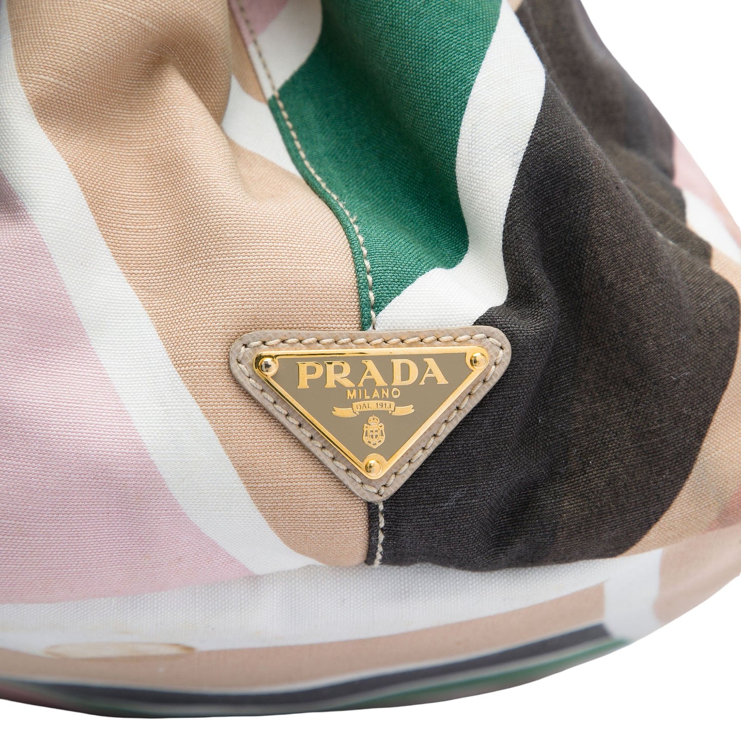 Prada Multicolor Printed Canvas Canapa Satchel