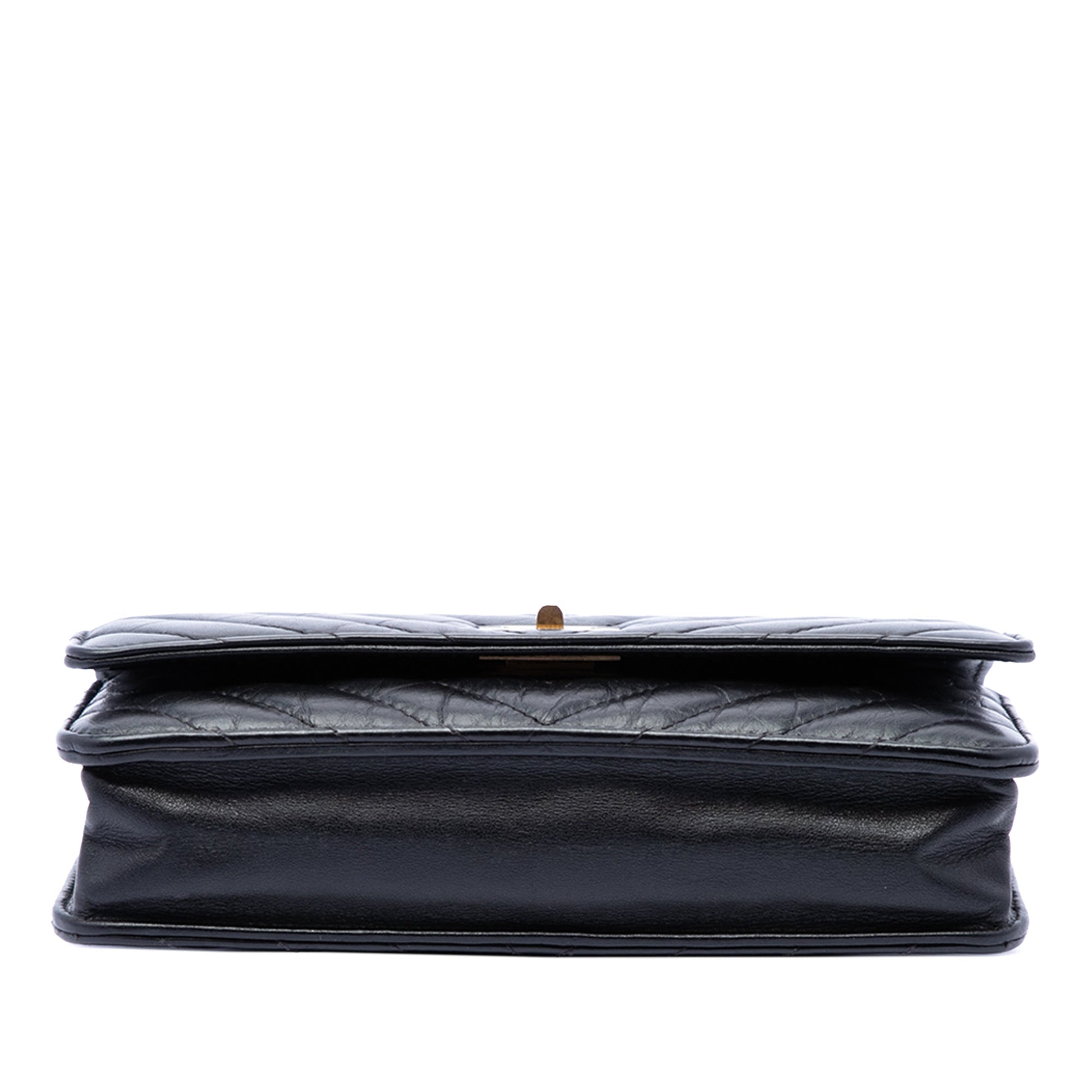 Chanel Reissue 2.55 Chevron Aged Calfskin Wallet on Chain