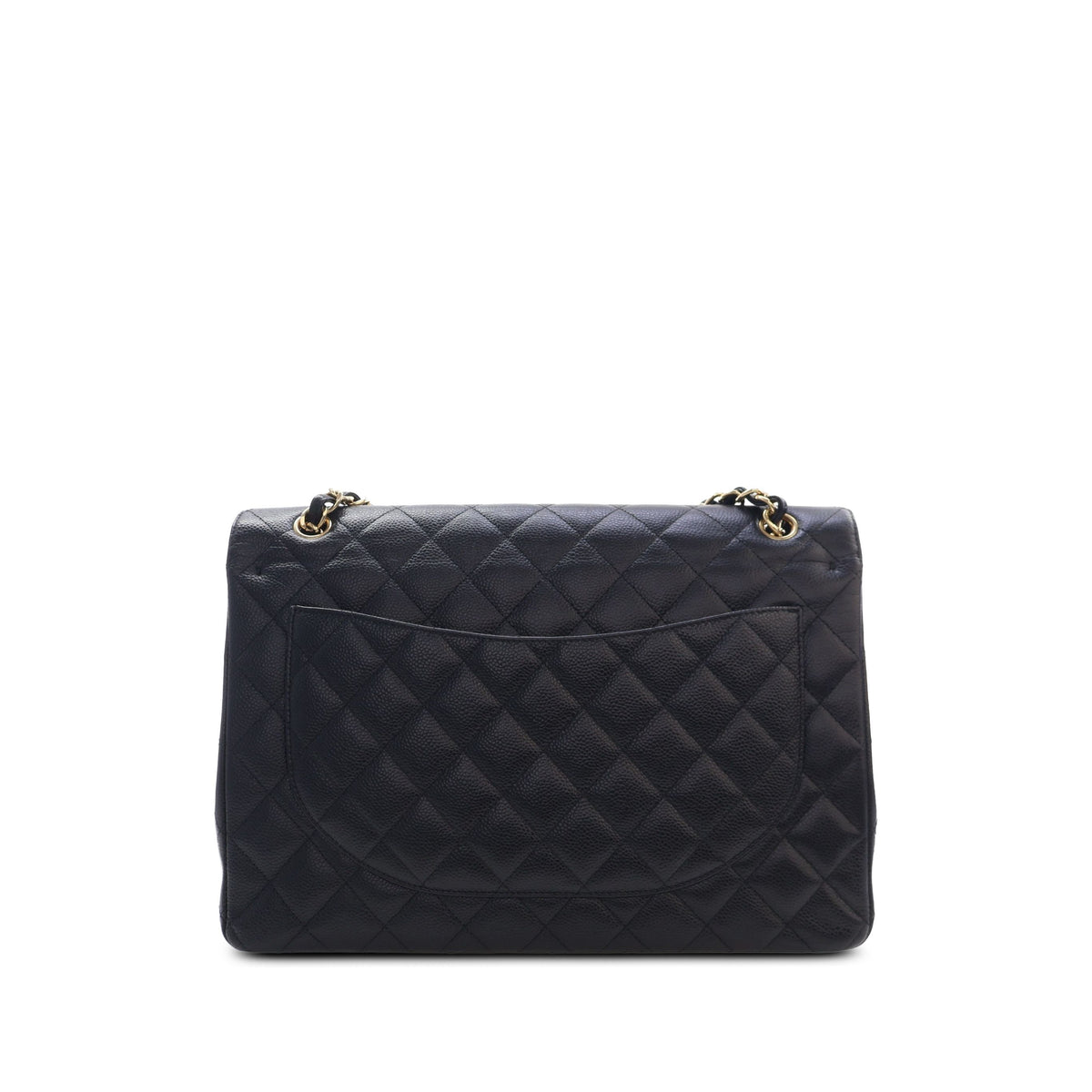 Chanel Maxi Classic Caviar Double Flap — Black