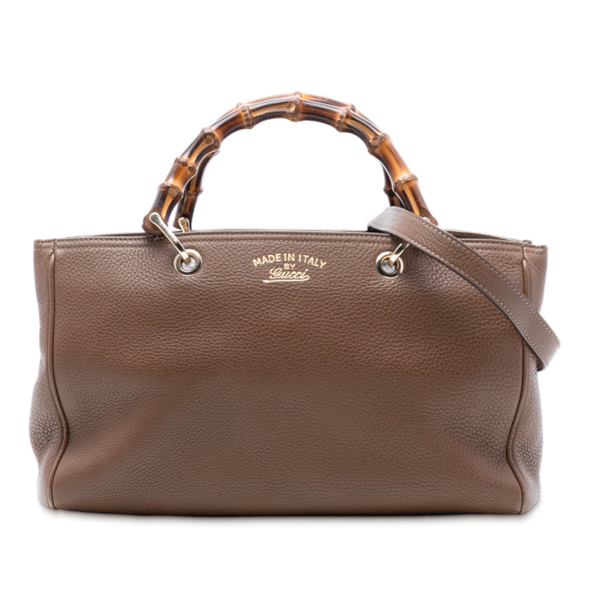Gucci Medium Calfskin Bamboo Shopper Satchel