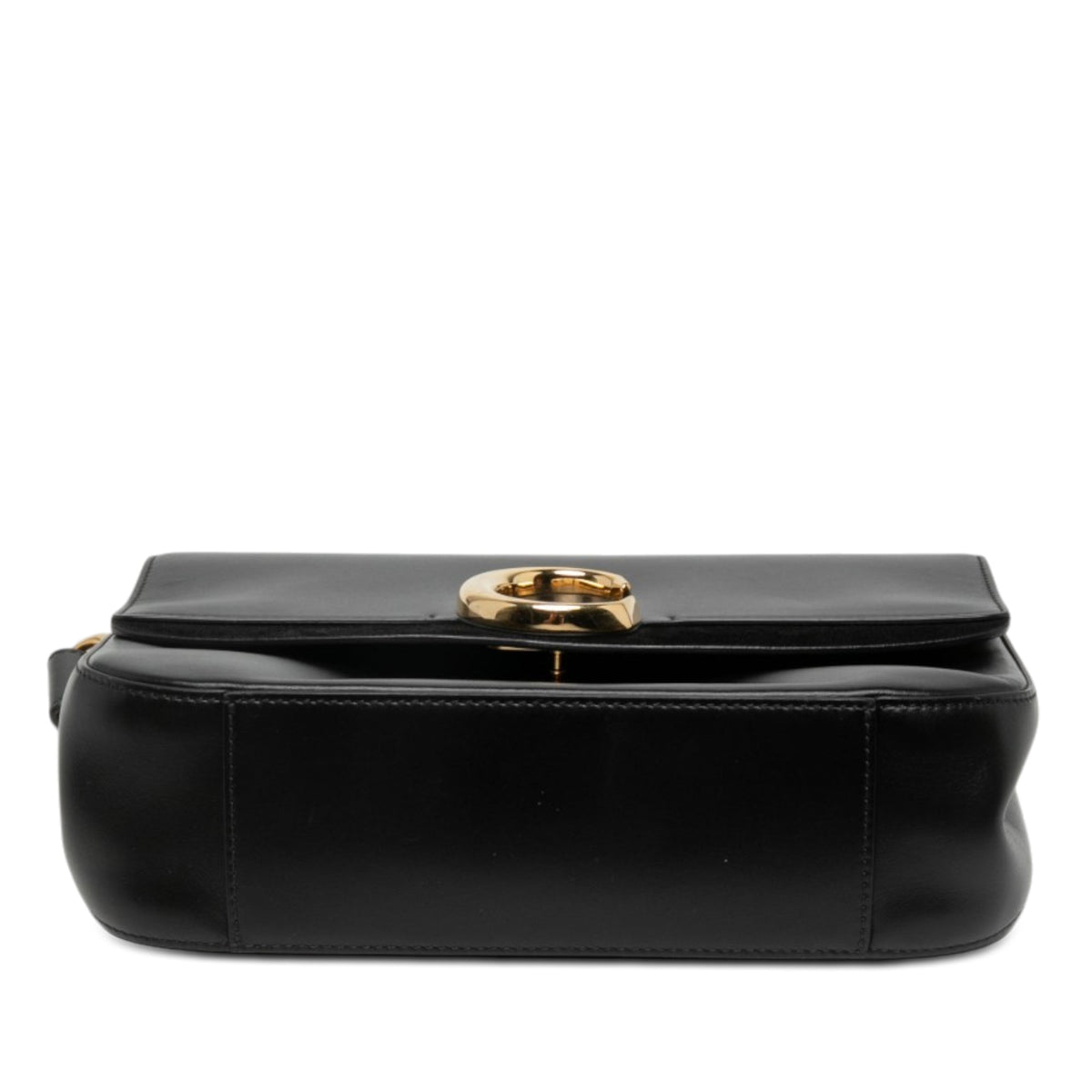 Chloé Small Leather C Double Carry Satchel — Black