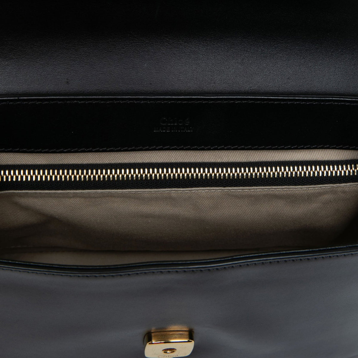 Chloé Small Leather C Double Carry Satchel — Black