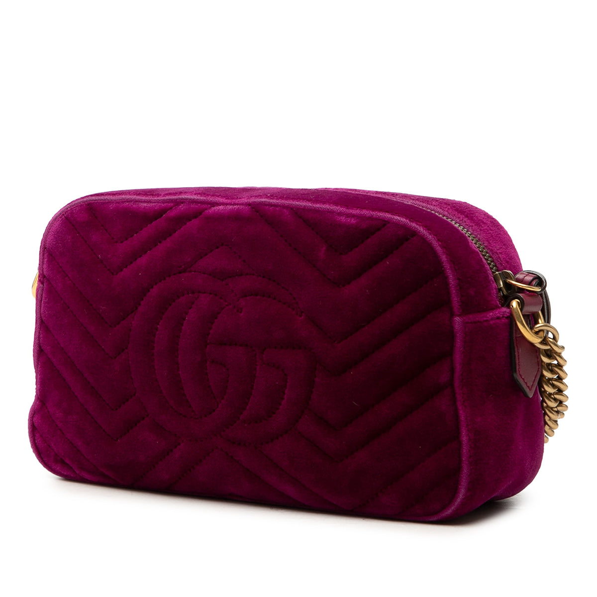 Gucci Small GG Marmont Matelasse Velvet Crossbody