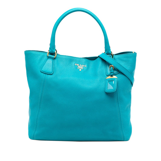 Prada Vitello Daino Open Convertible Tote