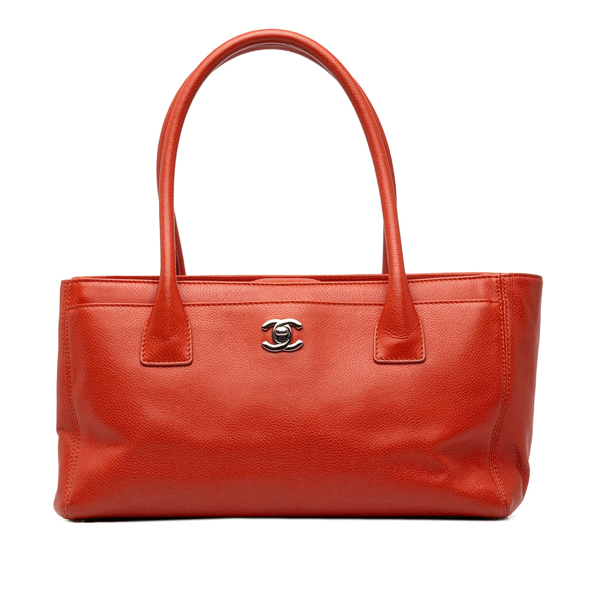Chanel Small Calfskin Executive Cerf Tote — Red