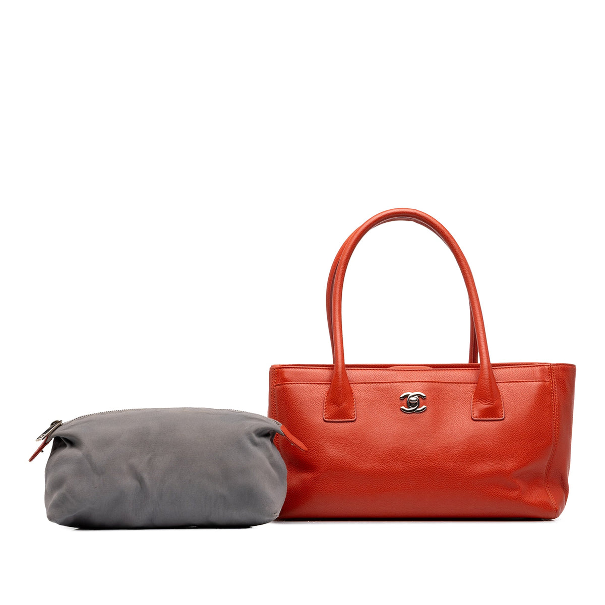 Chanel Small Calfskin Executive Cerf Tote — Red