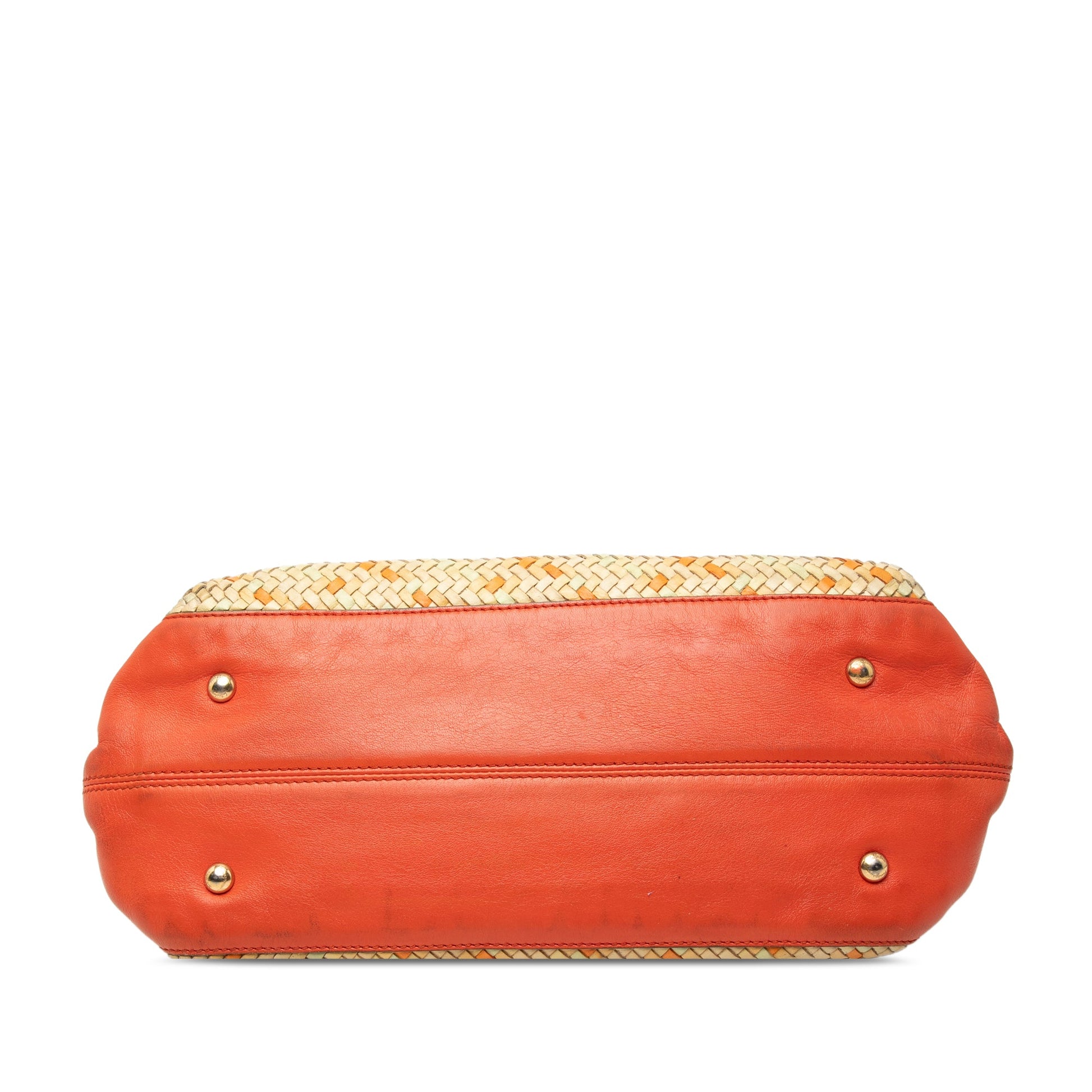 Ferragamo Medium Woven Leather Gancini Sofia Satchel