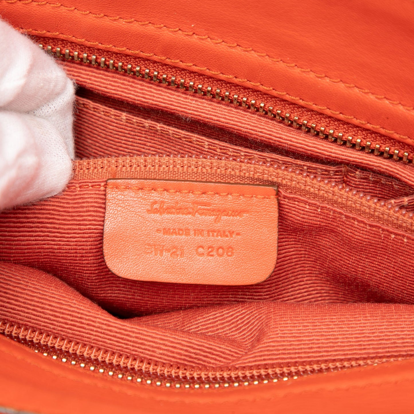 Ferragamo Medium Woven Leather Gancini Sofia Satchel