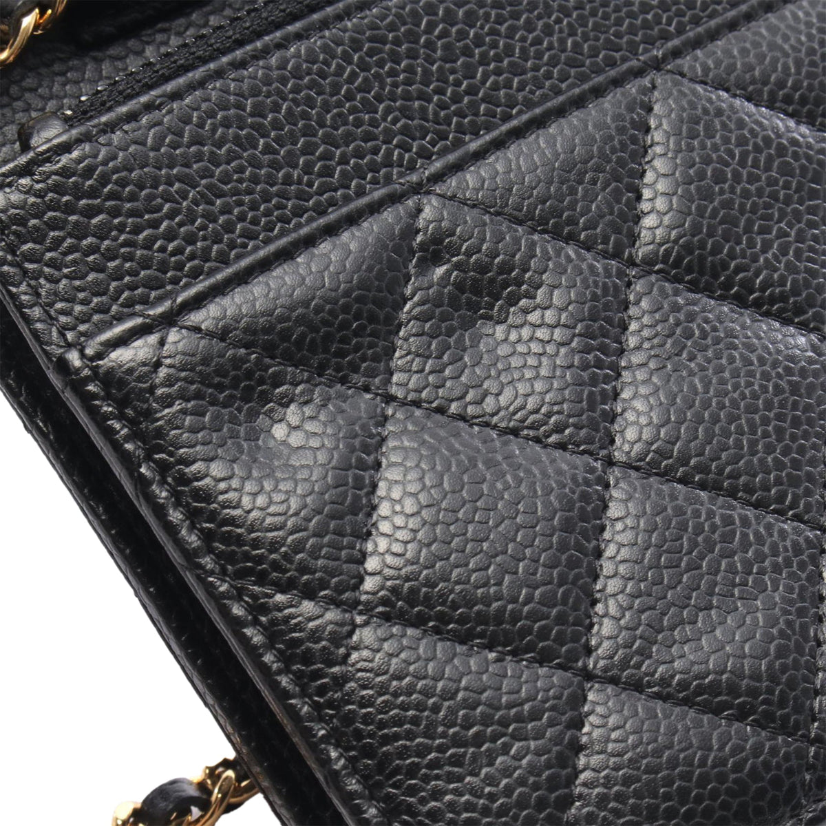Chanel Classic Caviar Wallet On Chain