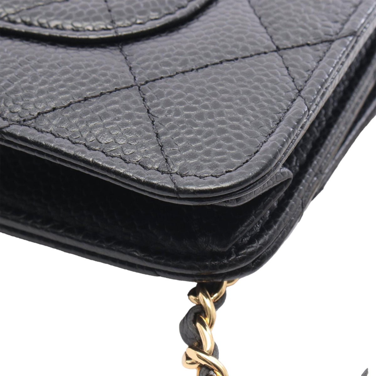 Chanel Classic Caviar Wallet On Chain