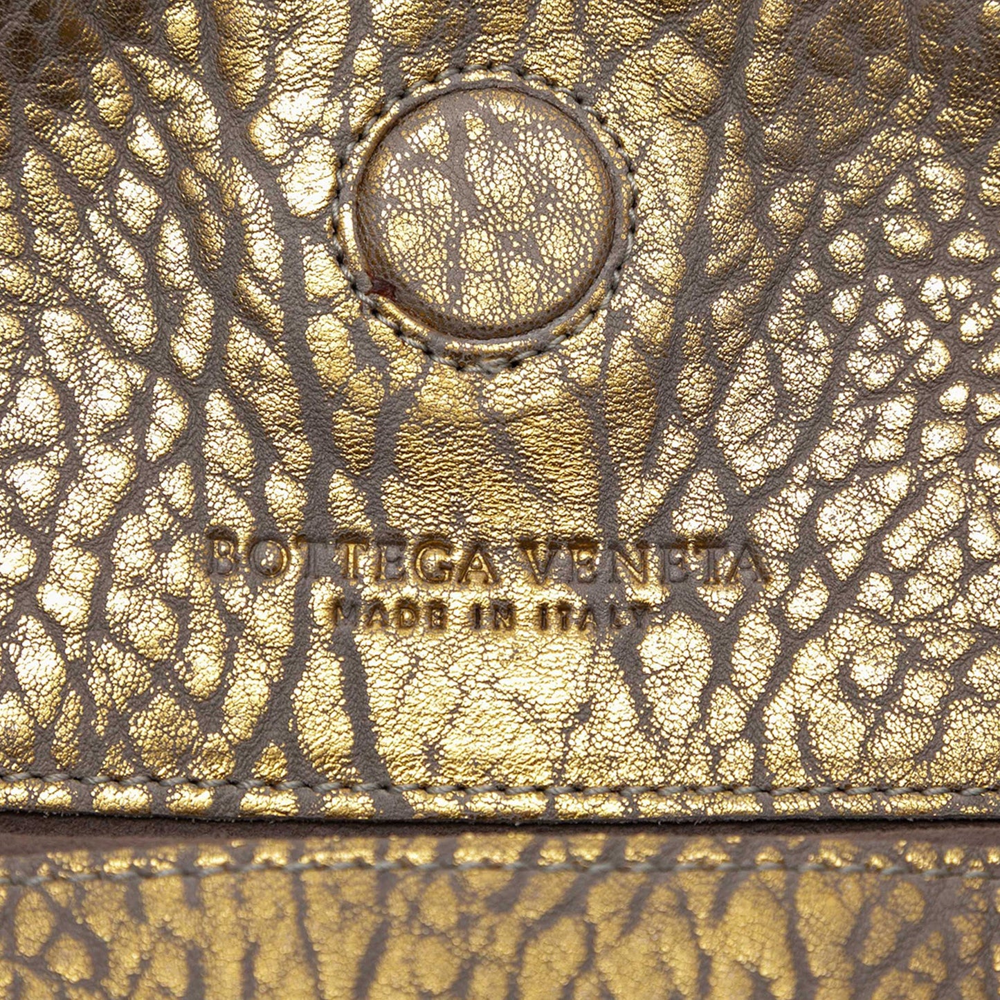 Bottega Veneta Intrecciato Trimmed Metallic Leather Duo Shoulder Bag