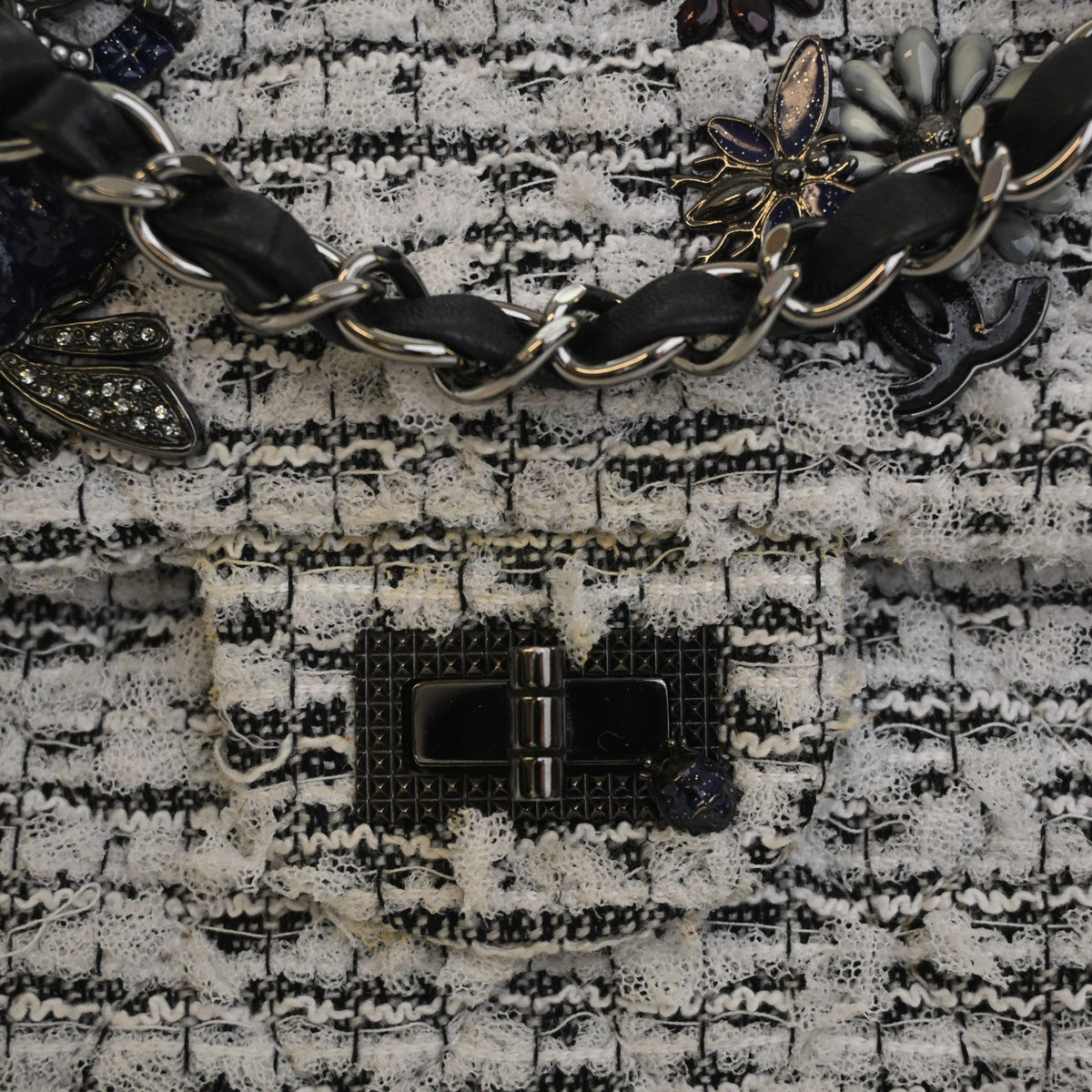 Chanel Mini Tweed Garden Party Reissue 2.55 Double Flap 224