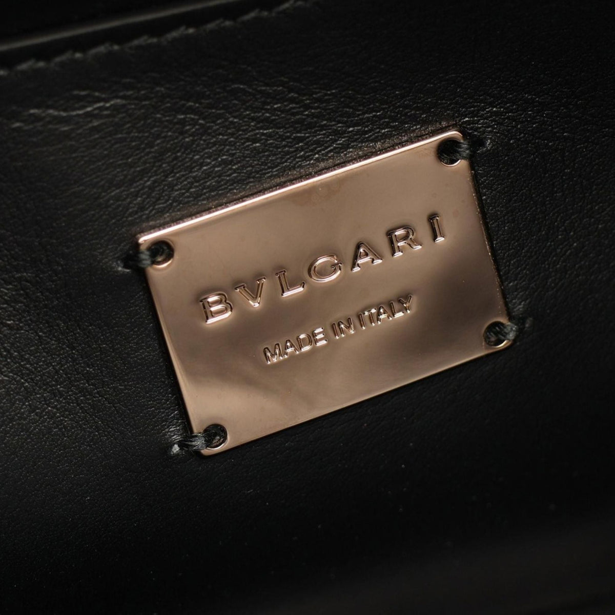 Bvlgari Leather Serpenti Cabochon Backpack — Black