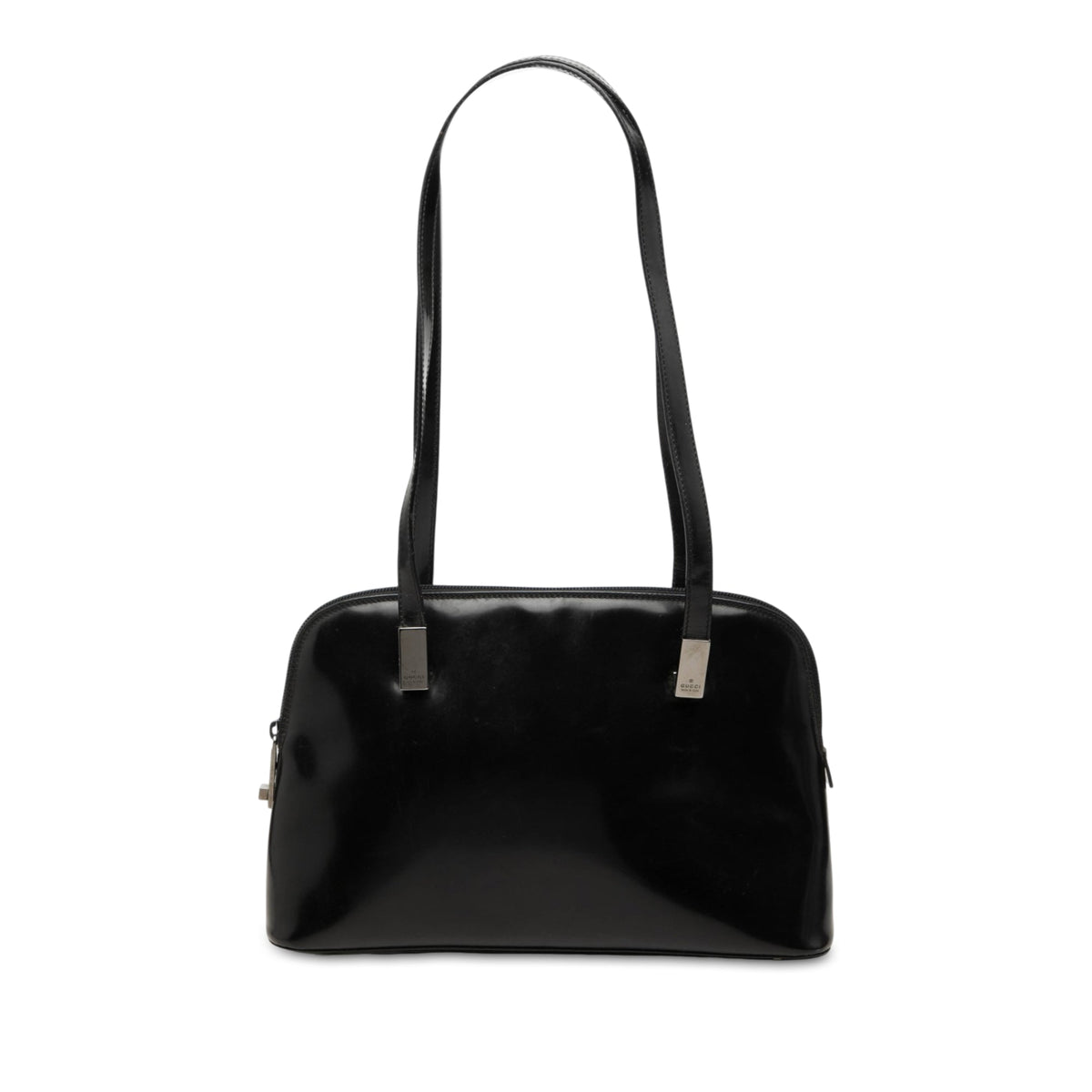Gucci Patent Shoulder Bag — Black