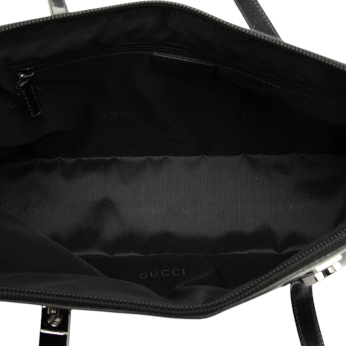 Gucci Patent Shoulder Bag — Black