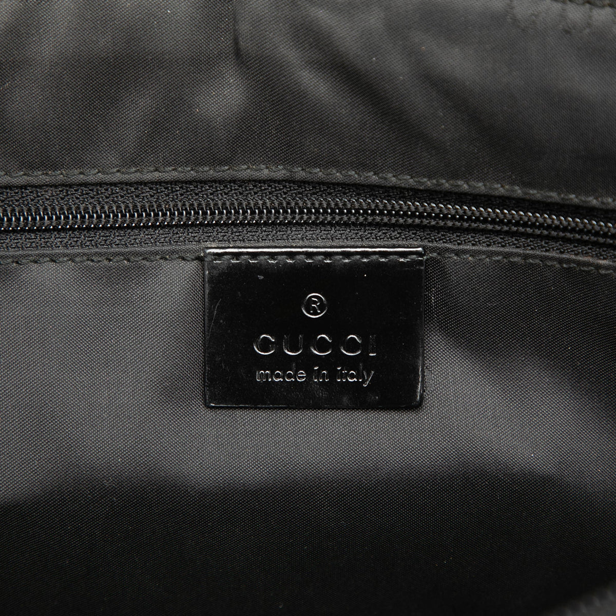 Gucci Patent Shoulder Bag — Black
