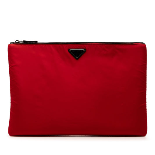 Prada Tessuto Soft Zip Clutch