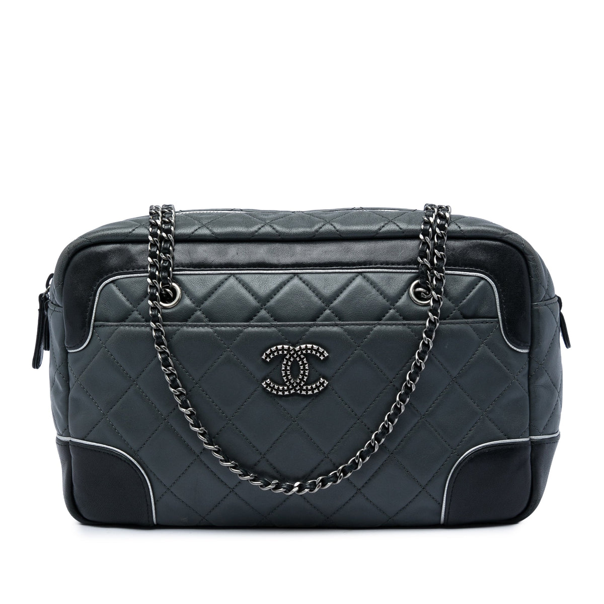 Chanel Medium CC Bicolor Quilted Calfskin Chain Camera Bag