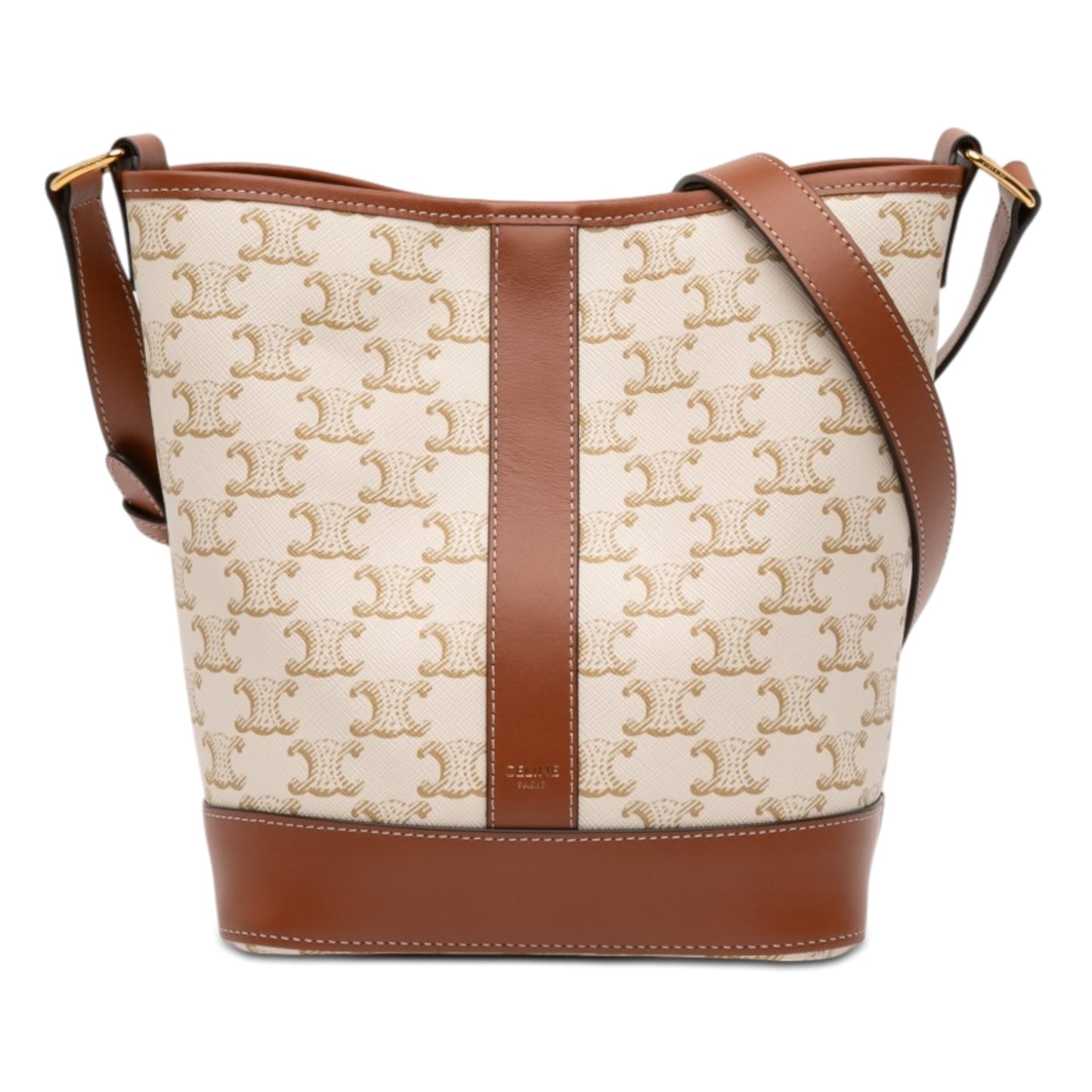 Celine Small Triomphe Coated Canvas Bucket Bag