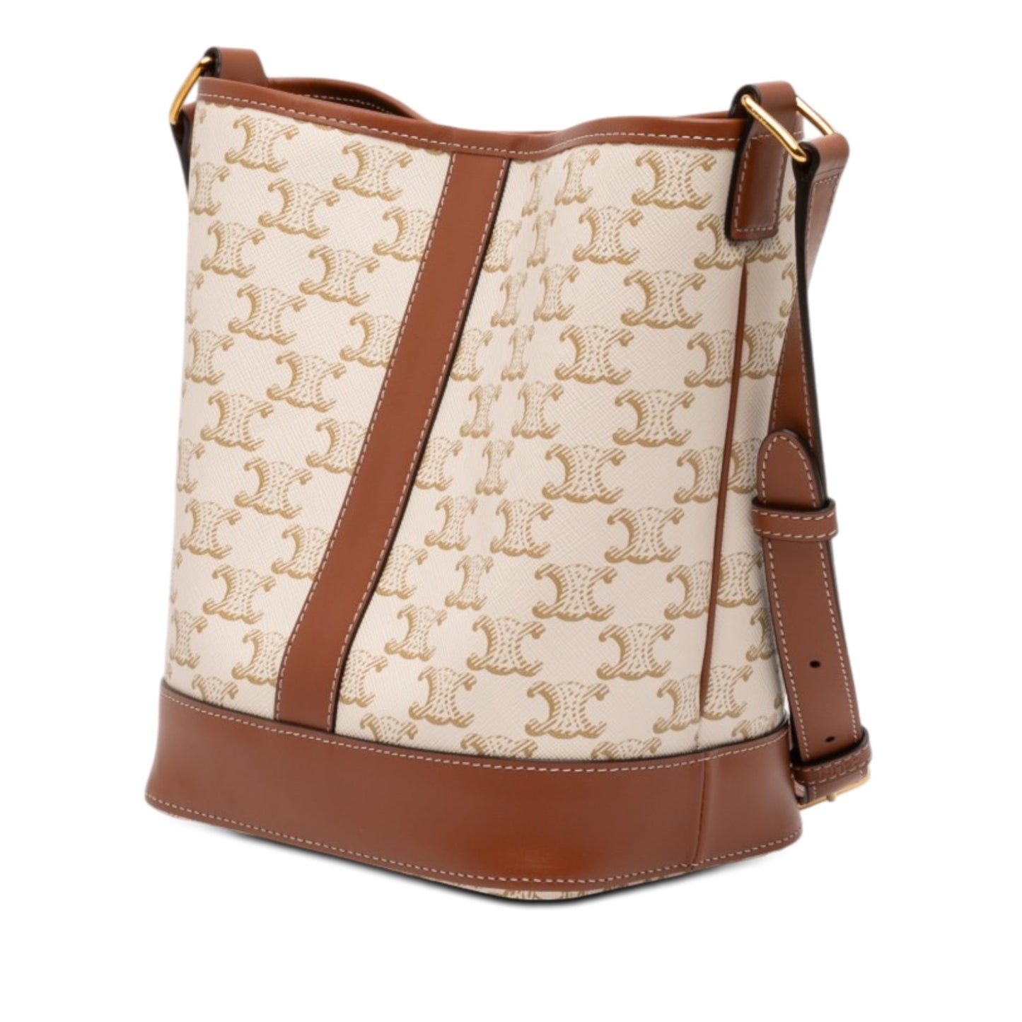 Celine Small Triomphe Coated Canvas Bucket Bag