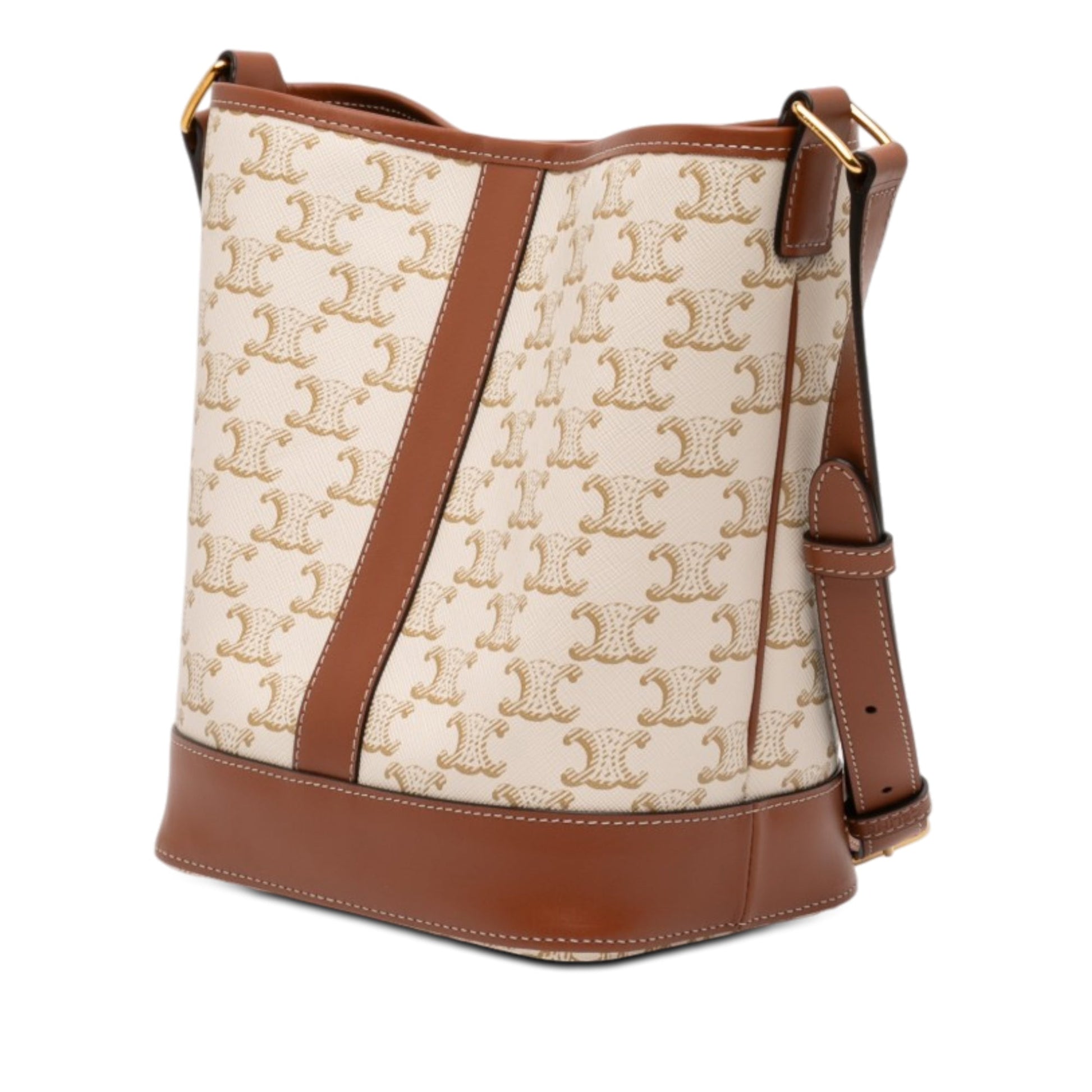Celine Small Triomphe Coated Canvas Bucket Bag