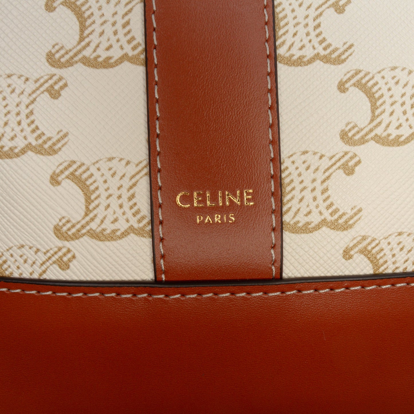 Celine Small Triomphe Coated Canvas Bucket Bag