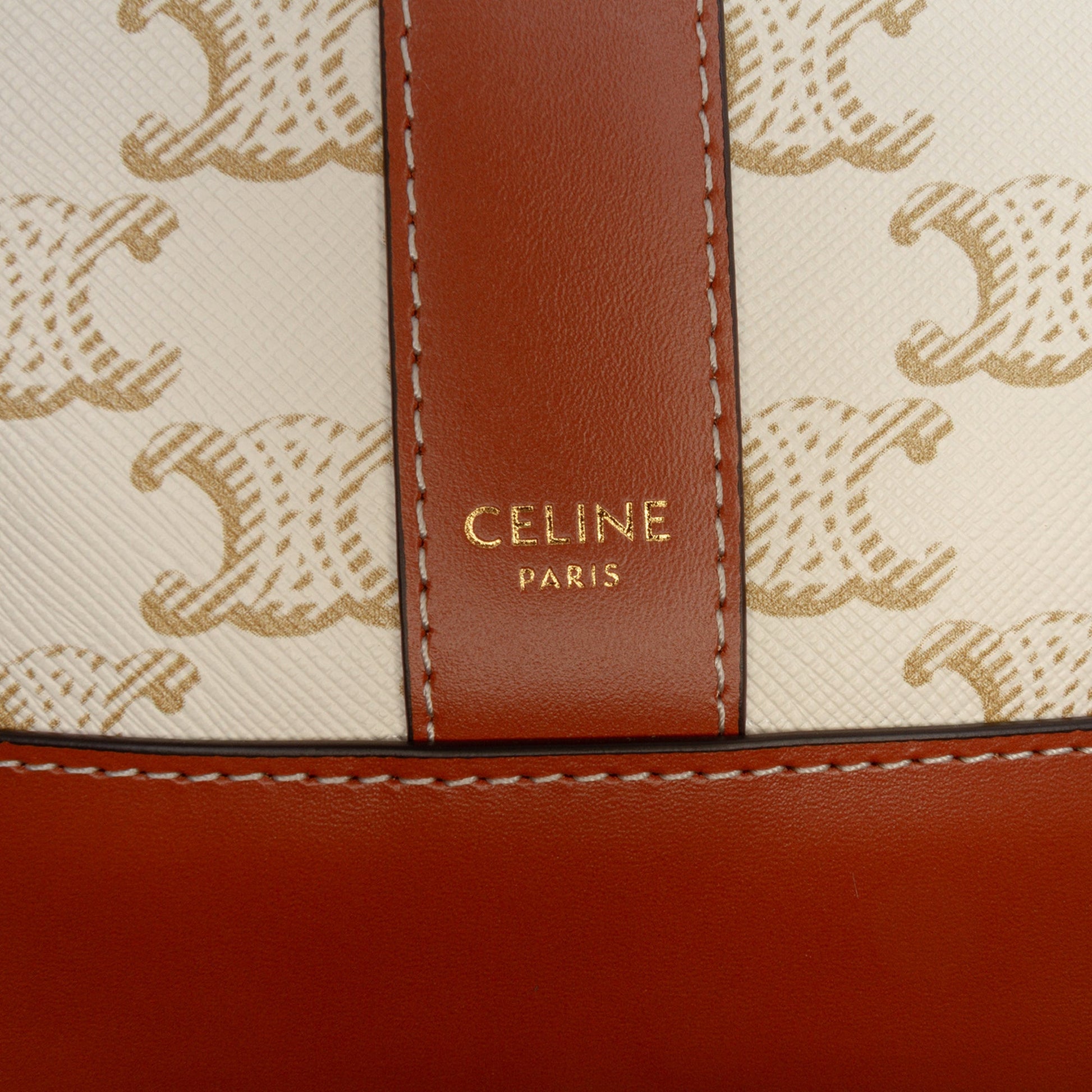 Celine Small Triomphe Coated Canvas Bucket Bag