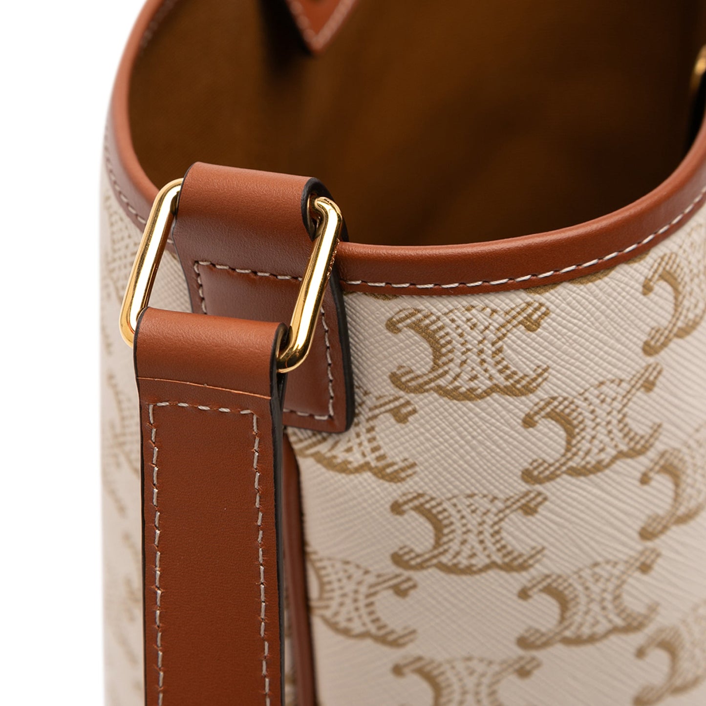 Celine Small Triomphe Coated Canvas Bucket Bag