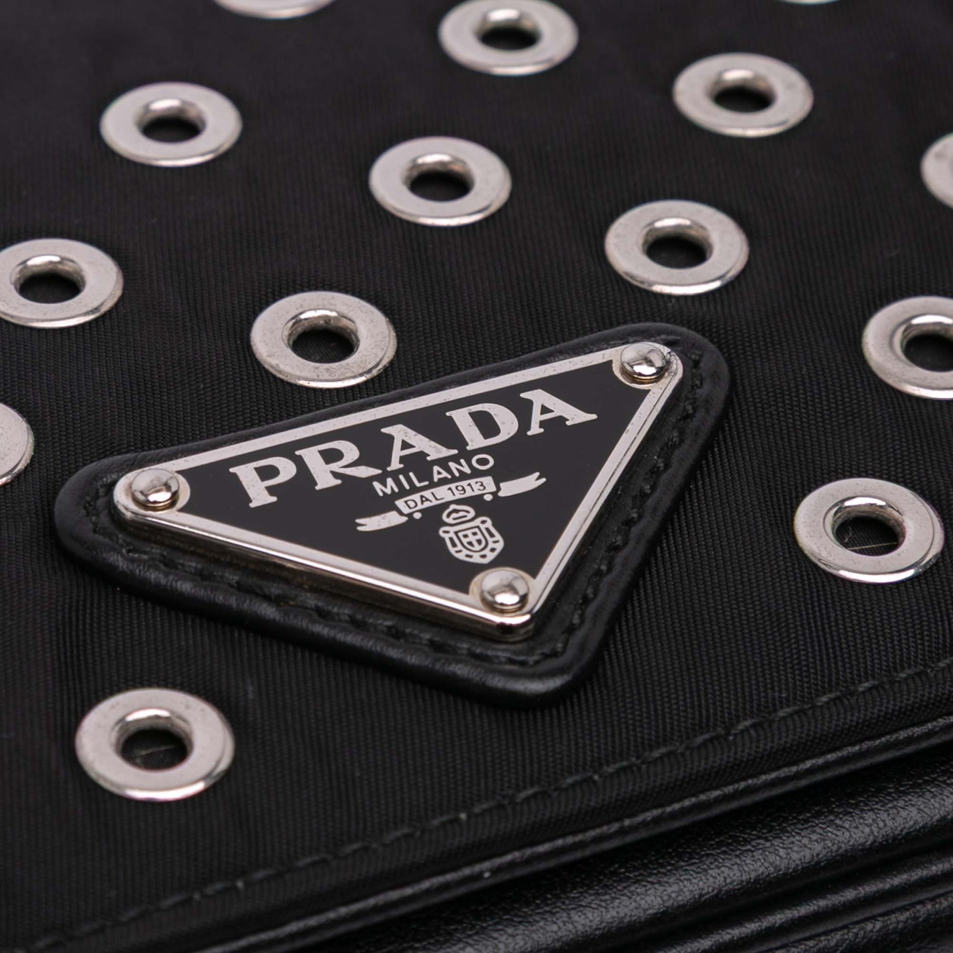 Prada Tessuto Grommet Crossbody