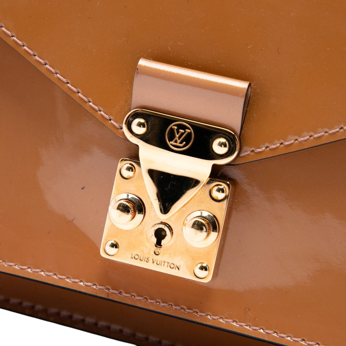 Louis Vuitton Monogram Vernis Monceau BB — Beige