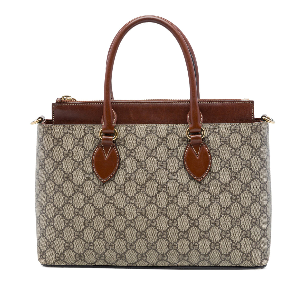 Gucci GG Supreme Linea A Satchel — Beige