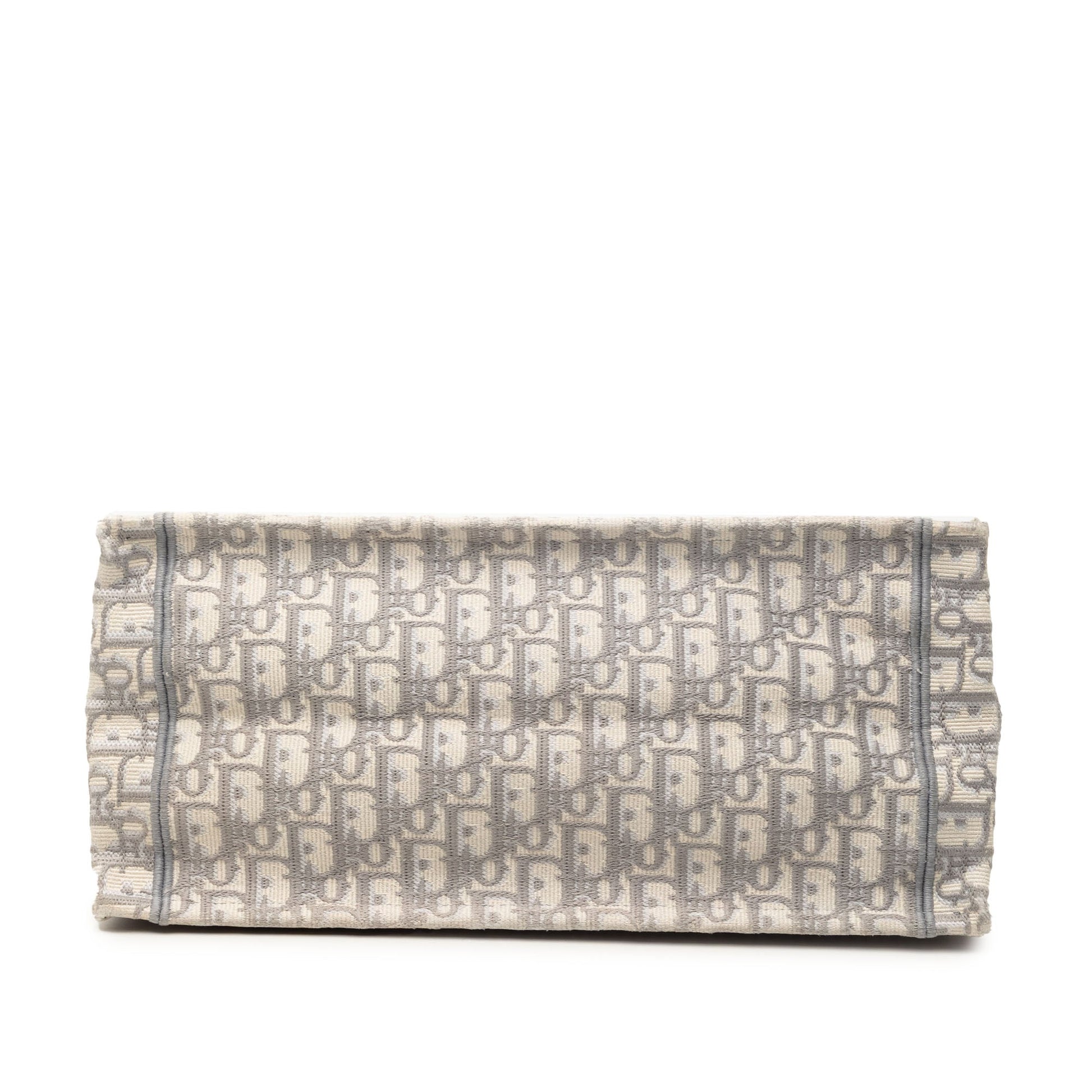 Medium Oblique Embroidered Canvas Book Tote