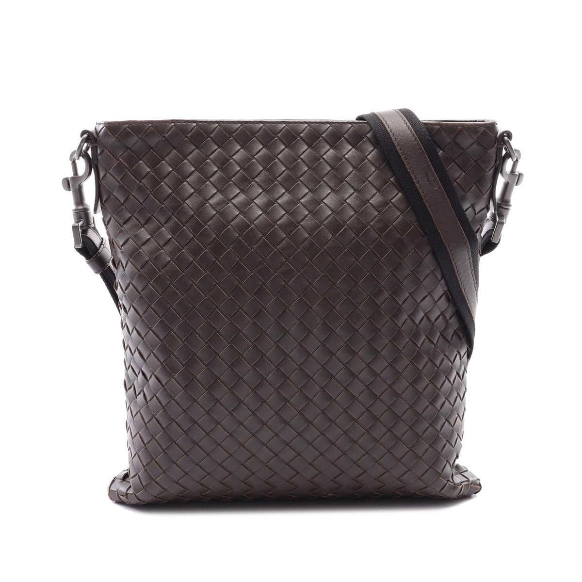 Bottega Veneta Nappa Intrecciato Crossbody — Brown