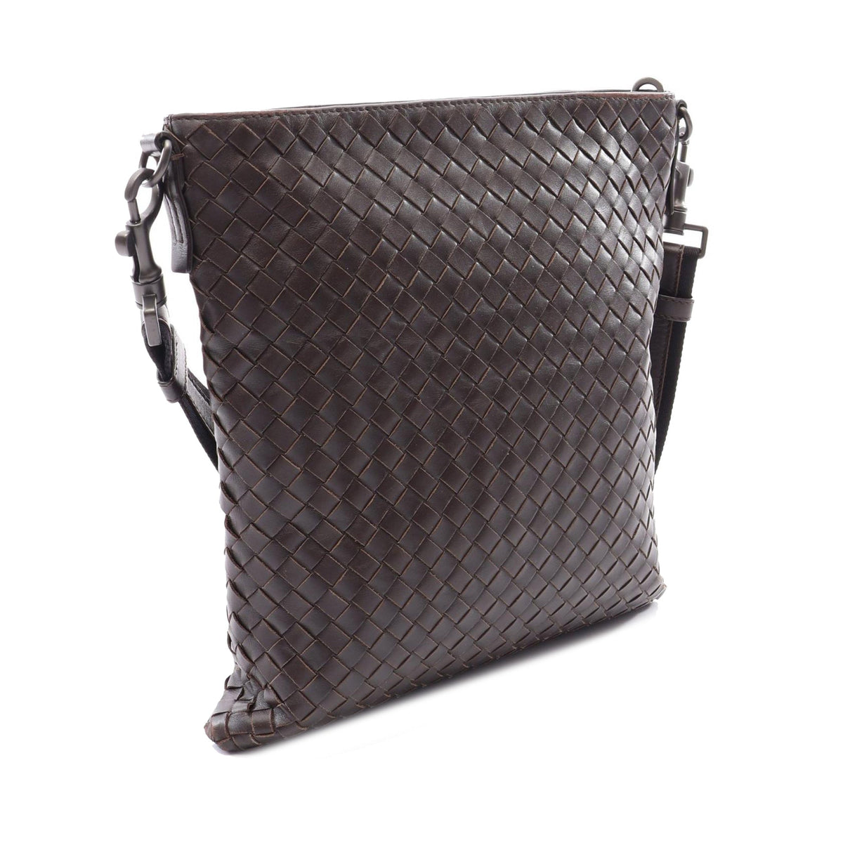 Bottega Veneta Nappa Intrecciato Crossbody — Brown