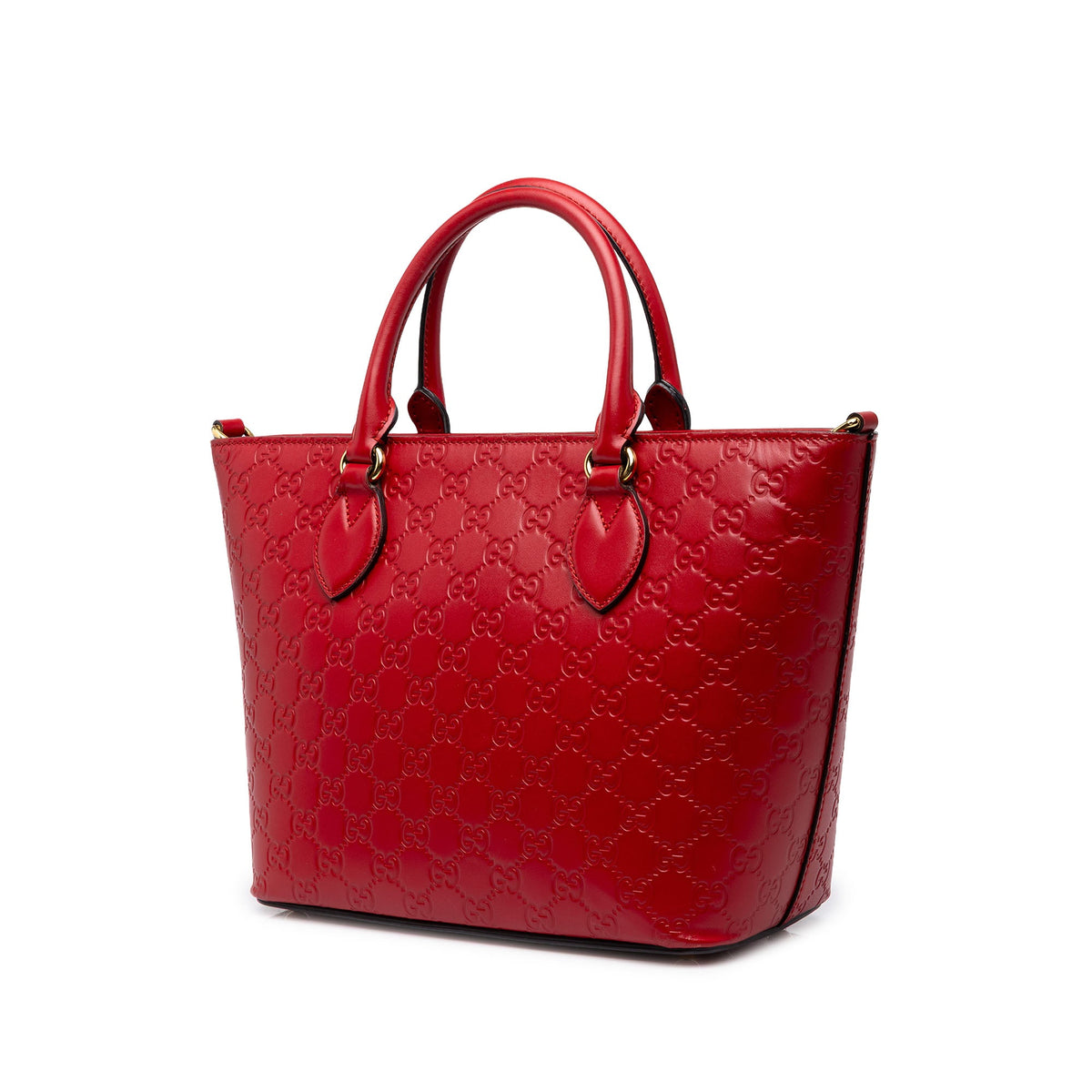 Gucci Small Guccissima Convertible Tote — Red