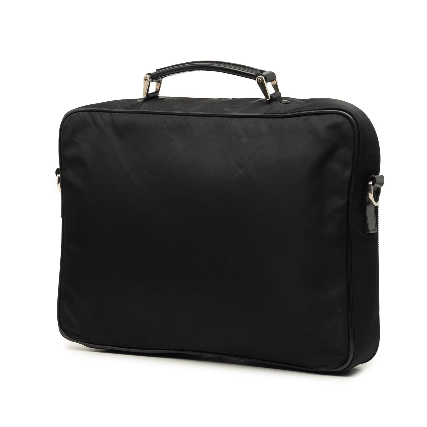 Prada Saffiano Trimmed Tessuto Business Bag
