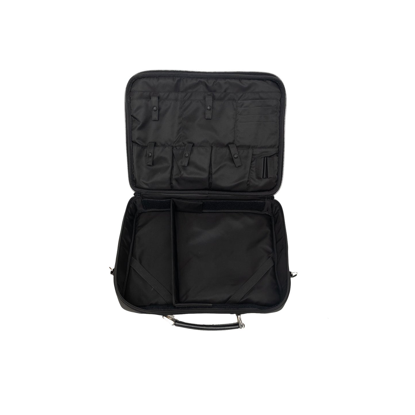 Prada Saffiano Trimmed Tessuto Business Bag