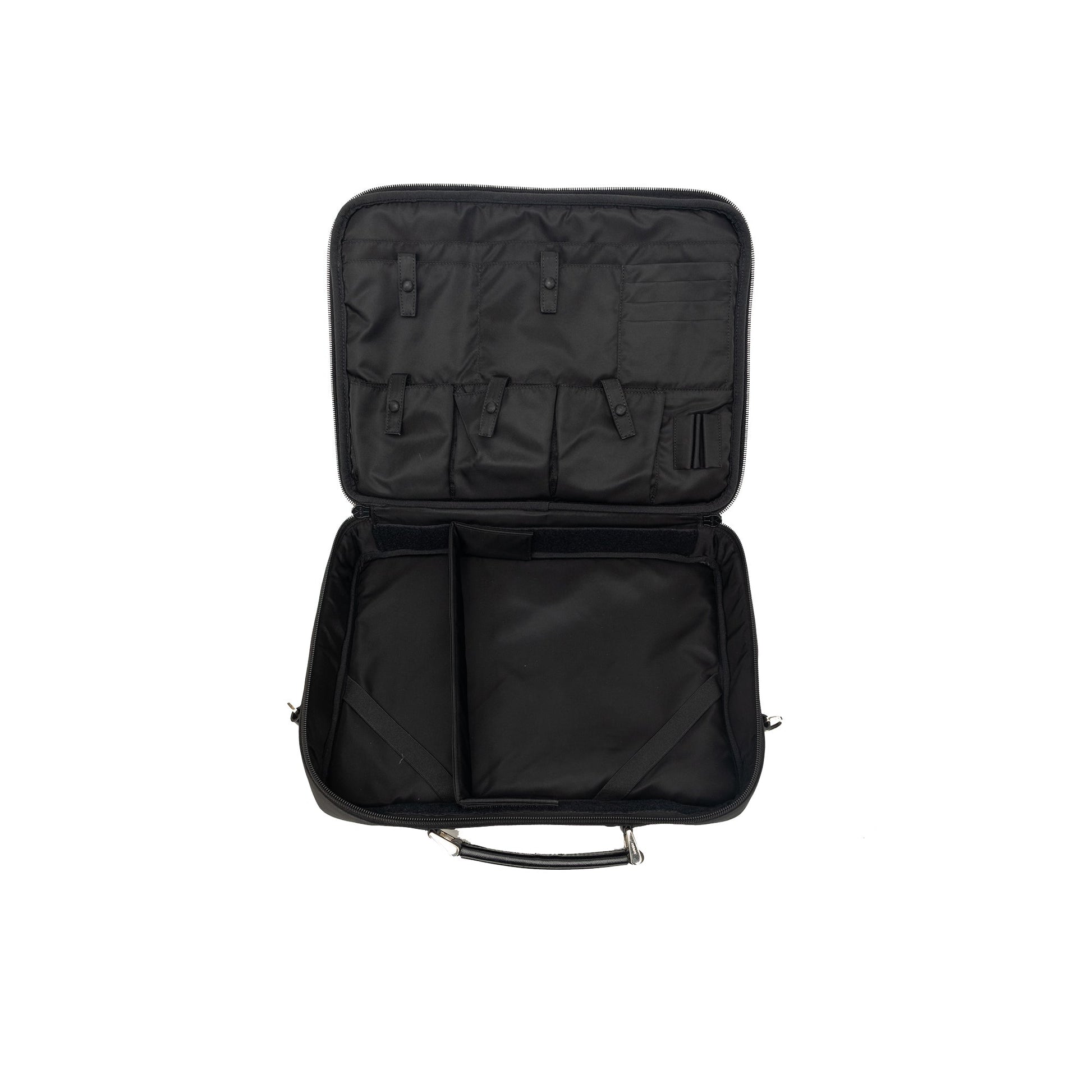 Prada Saffiano Trimmed Tessuto Business Bag