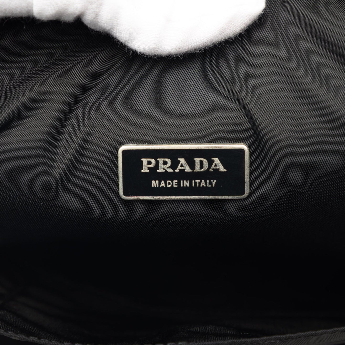 Prada Saffiano Trimmed Tessuto Business Bag