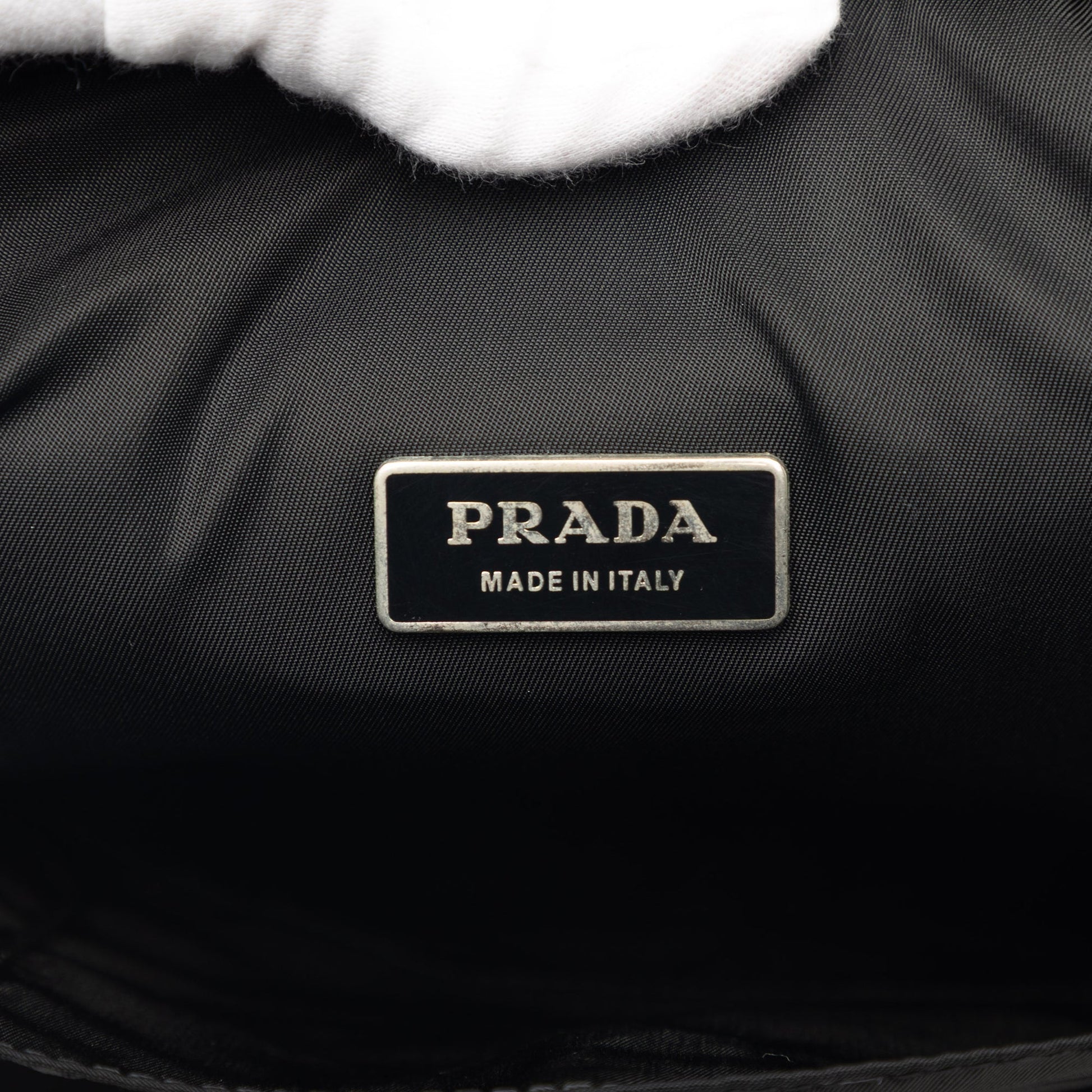 Prada Saffiano Trimmed Tessuto Business Bag